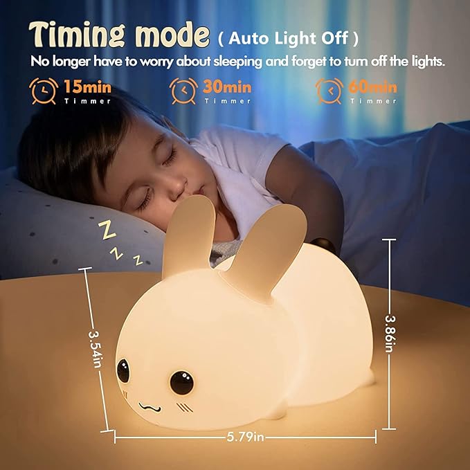 led rabbit silicone lamp