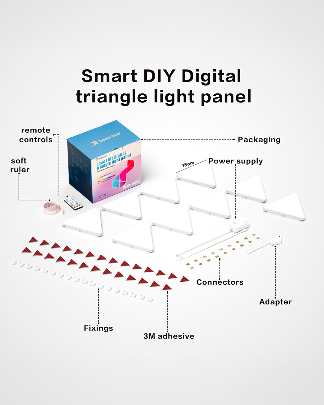 Dream Color Light LED – Smart Digital Triangle Light