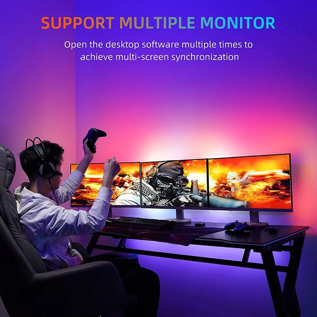 RGBIC Smart Light Strip PC Display Screen Music Atmosphere Light APP