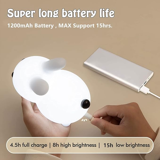 led rabbit silicone lamp