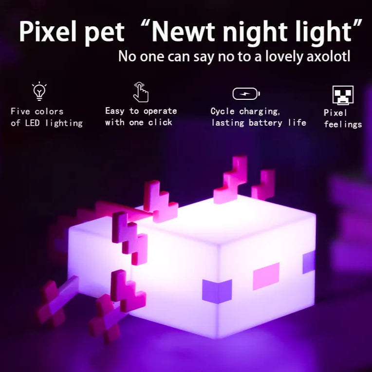 Minecraft Axolotl Cordless Table Light