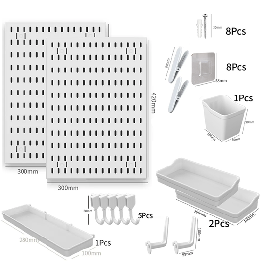 (Pegboard Set) مجموعة لوح تنظيم جداري
